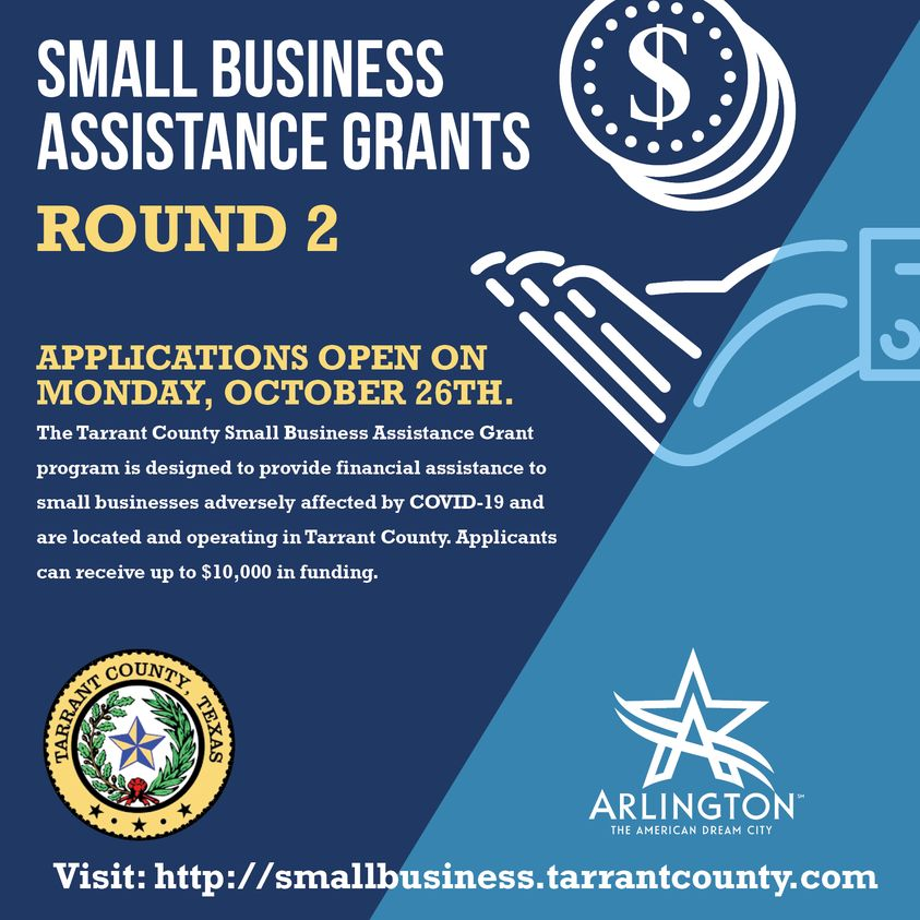 Up To 10,000 Available For Small Businesses Through The Tarrant County